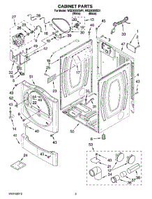 02 - Cabinet Parts parts for Whirlpool Dryer WGD8300SW1 from AppliancePartsPros.com