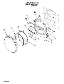 05 - Door Parts, Optional Parts (Not Included) parts for Whirlpool Dryer WGD8410SW1 from AppliancePartsPros.com