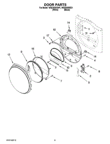 05 - Door Parts, Optional Parts (Not Included) parts for Whirlpool Dryer WGD8300SB1 from AppliancePartsPros.com