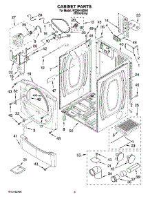 02 - Cabinet Parts parts for Whirlpool Dryer WED8410SW1 from AppliancePartsPros.com
