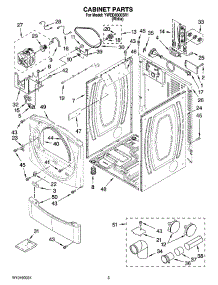 02 - Cabinet Parts parts for Whirlpool Dryer YWED8500SR1 from AppliancePartsPros.com