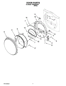 04 - Door Parts, Optional Parts (Not Included) parts for Whirlpool Dryer YWED8500SR1 from AppliancePartsPros.com