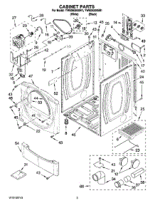 02 - Cabinet Parts parts for Whirlpool Dryer YWED8300SB1 from AppliancePartsPros.com