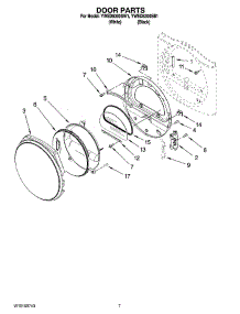 04 - Door Parts, Optional Parts (Not Included) parts for Whirlpool Dryer YWED8300SB1 from AppliancePartsPros.com