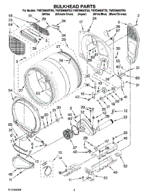 03 - Bulkhead Parts parts for Whirlpool Dryer YWED9600TZ0 from AppliancePartsPros.com