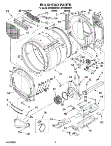 03 - Bulkhead Parts parts for Whirlpool Dryer WED8300SB1 from AppliancePartsPros.com