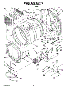 03 - Bulkhead Parts parts for Whirlpool Dryer 7MWGD8500SR0 from AppliancePartsPros.com