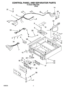 04 - Control Panel And Separator Parts parts for Whirlpool Dryer CSP2771KQ2 from AppliancePartsPros.com