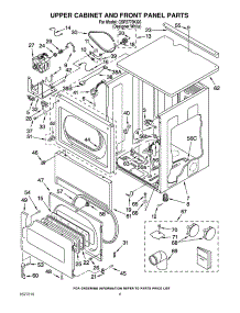 06 - Upper Cabinet / Front Panel Parts parts for Whirlpool Dryer CSP2770KQ0 from AppliancePartsPros.com