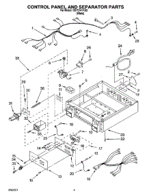 04 - Control Panel And Separator Parts parts for Whirlpool Dryer CSP2741KQ3 from AppliancePartsPros.com