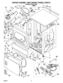 06 - Upper Cabinet And Front Panel Parts parts for Whirlpool Dryer CSP2741KQ3 from AppliancePartsPros.com