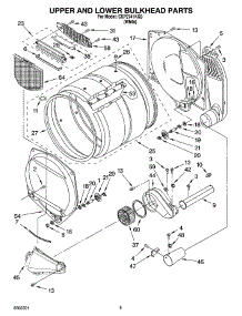 08 - Upper And Lower Bulkhead Parts, Optional parts for Whirlpool Dryer CSP2741KQ3 from AppliancePartsPros.com