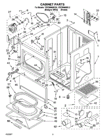 02 - Cabinet Parts parts for Whirlpool Dryer YGEW9868KQ0 from AppliancePartsPros.com