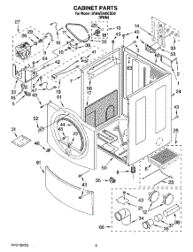 02 - Cabinet Parts parts for Whirlpool Dryer 3RAWZ480ESQ0 from AppliancePartsPros.com