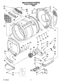 03 - Bulkhead Parts parts for Whirlpool Dryer 3RAWZ480ESQ0 from AppliancePartsPros.com
