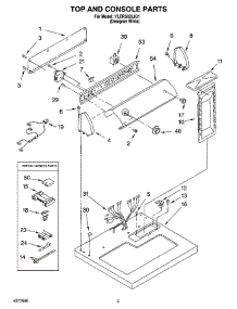 02 - Top And Console Parts parts for Whirlpool Dryer YLER5635JQ1 from AppliancePartsPros.com