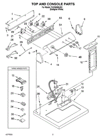 02 - Top And Console Parts parts for Whirlpool Dryer YLEN2000JQ1 from AppliancePartsPros.com