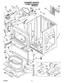 02 - Cabinet Parts parts for Whirlpool Dryer YGEQ9800LW0 from AppliancePartsPros.com