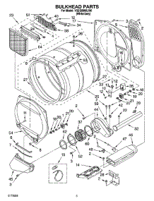03 - Bulkhead Parts parts for Whirlpool Dryer YGEQ9800LW0 from AppliancePartsPros.com