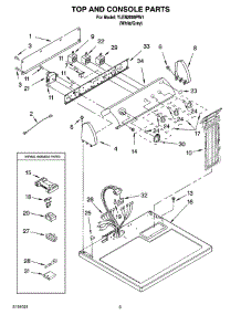 02 - Top And Console Parts parts for Whirlpool Dryer YLEN2000PW1 from AppliancePartsPros.com