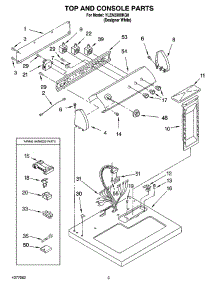 02 - Top And Console Parts parts for Whirlpool Dryer YLEN2000KQ0 from AppliancePartsPros.com