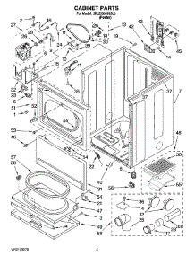 02 - Cabinet Parts parts for Whirlpool Dryer 3RLEC8600SL0 from AppliancePartsPros.com
