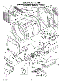 03 - Bulkhead Parts parts for Whirlpool Dryer YGEW9200LQ1 from AppliancePartsPros.com