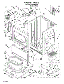 02 - Cabinet Parts parts for Whirlpool Dryer YLEQ8850KQ1 from AppliancePartsPros.com