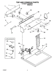 02 - Top And Console Parts parts for Whirlpool Dryer YLEQ5000PW0 from AppliancePartsPros.com