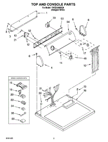 02 - Top And Console Parts parts for Whirlpool Dryer YWED5300SQ0 from AppliancePartsPros.com