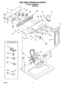 02 - Top And Console Parts parts for Whirlpool Dryer YLEN2000LW1 from AppliancePartsPros.com
