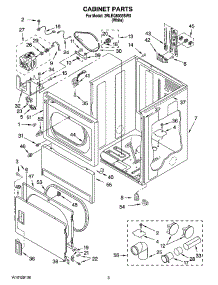 02 - Cabinet Parts parts for Whirlpool Dryer 3RLEQ8033SW0 from AppliancePartsPros.com