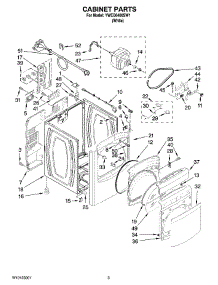 02 - Cabinet Parts parts for Whirlpool Dryer YWED6400SW1 from AppliancePartsPros.com