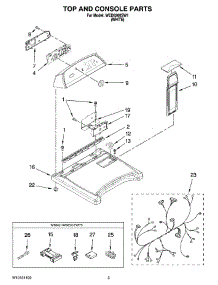 02 - Top And Console Parts parts for Whirlpool Dryer WED6200SW1 from AppliancePartsPros.com