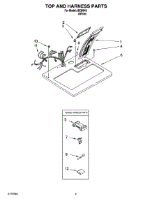 02 - Top And Harness Parts parts for Whirlpool Dryer 8530040 from AppliancePartsPros.com