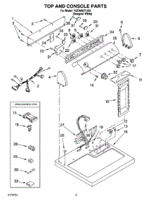 02 - Top And Console Parts parts for Whirlpool Dryer YGEW9877JQ1 from AppliancePartsPros.com