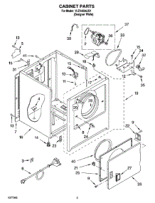 02 - Cabinet Parts parts for Whirlpool Dryer YLEV4634JQ1 from AppliancePartsPros.com