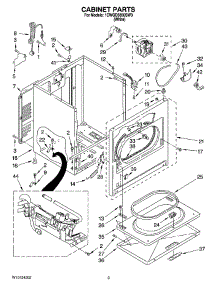 02 - Cabinet Parts parts for Whirlpool Dryer 1CWGD5850SW0 from AppliancePartsPros.com