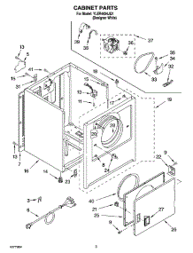 02 - Cabinet Parts parts for Whirlpool Dryer YLER4634JQ1 from AppliancePartsPros.com