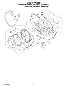 04 - Door Parts, Optional Parts (Not Included) parts for Whirlpool Dryer YWED9400SW0 from AppliancePartsPros.com