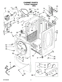 02 - Cabinet Parts parts for Whirlpool Dryer YWED9200SQ0 from AppliancePartsPros.com