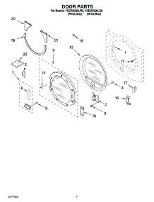 04 - Door Parts parts for Whirlpool Dryer YGEW9200LW0 from AppliancePartsPros.com