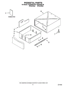 05 - Pedestal Parts parts for Whirlpool Dryer YGEW9200LW0 from AppliancePartsPros.com