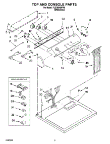 02 - Top And Console Parts parts for Whirlpool Dryer YLER8648PW0 from AppliancePartsPros.com