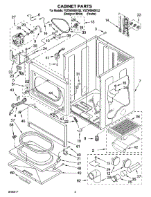 02 - Cabinet Parts parts for Whirlpool Dryer YGEW9868KL2 from AppliancePartsPros.com