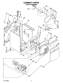 02 - Cabinet Parts parts for Whirlpool Dryer WGD6200SW1 from AppliancePartsPros.com