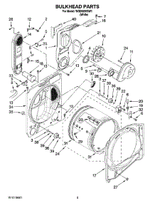 03 - Bulkhead Parts parts for Whirlpool Dryer WGD6200SW1 from AppliancePartsPros.com