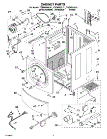 02 - Cabinet Parts parts for Whirlpool Dryer YGEW9200LL1 from AppliancePartsPros.com