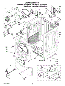 02 - Cabinet Parts parts for Whirlpool Dryer YWED9400SU0 from AppliancePartsPros.com