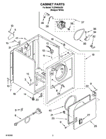 02 - Cabinet Parts parts for Whirlpool Dryer YLER4634JQ2 from AppliancePartsPros.com